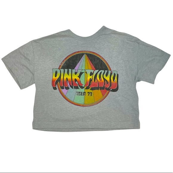 Pink floyd cropped grey tee and blue ripped aéropostle jeans! - Picture 3 of 3